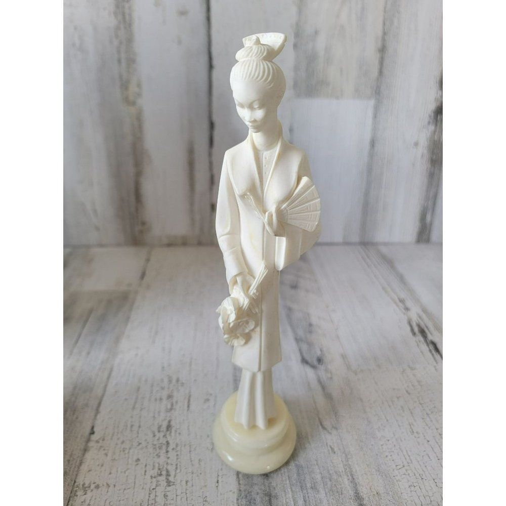 Golden Crown geisha fan flower E&R Italy figure collectible‎